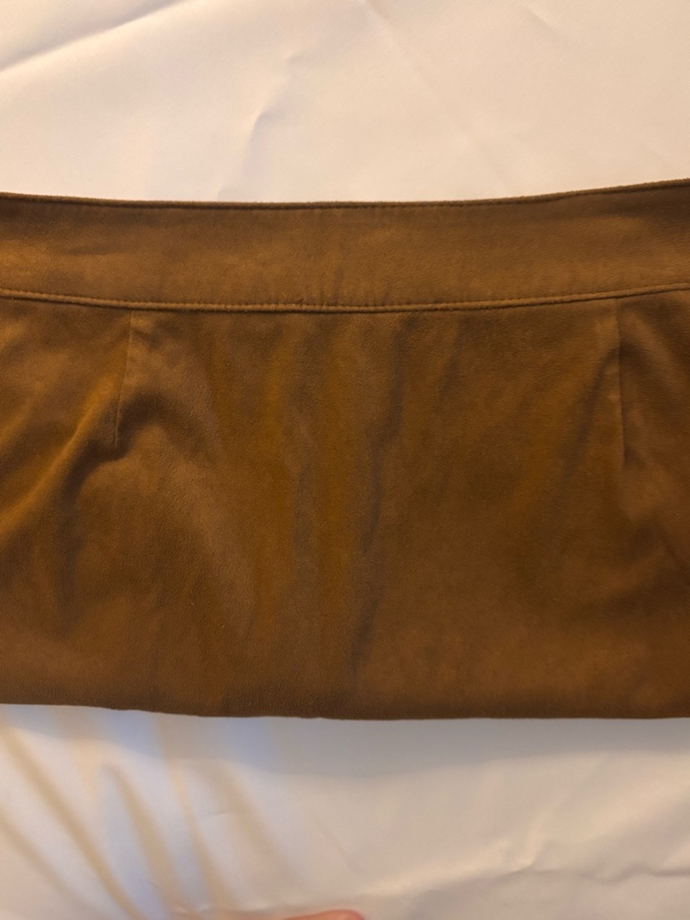 Forever 21 Suede Zip-Front Mini Skirt— Size L - Picture 7 of 8